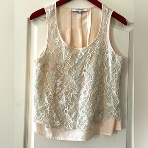 Forever 21 Polyester blend Lace Overlay Blouse Women’s Size Medium